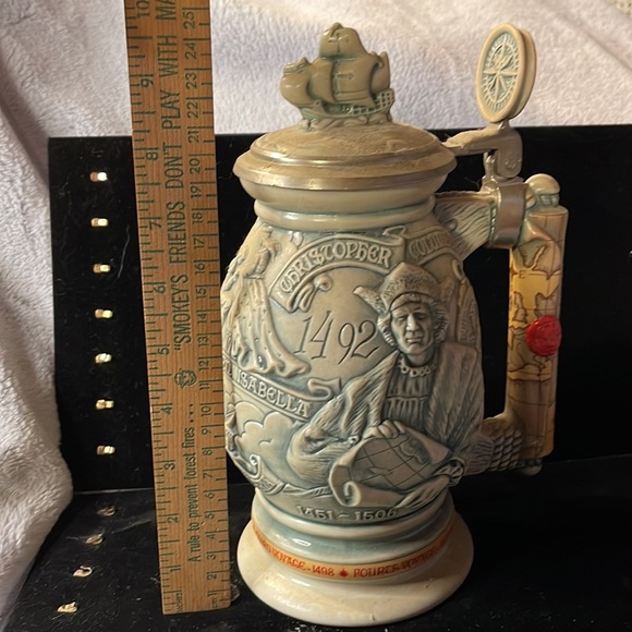Avon-1992 -Vintage Christopher ColumbusNew World Stein Made in Brazil #161184 - Picture 2 of 10